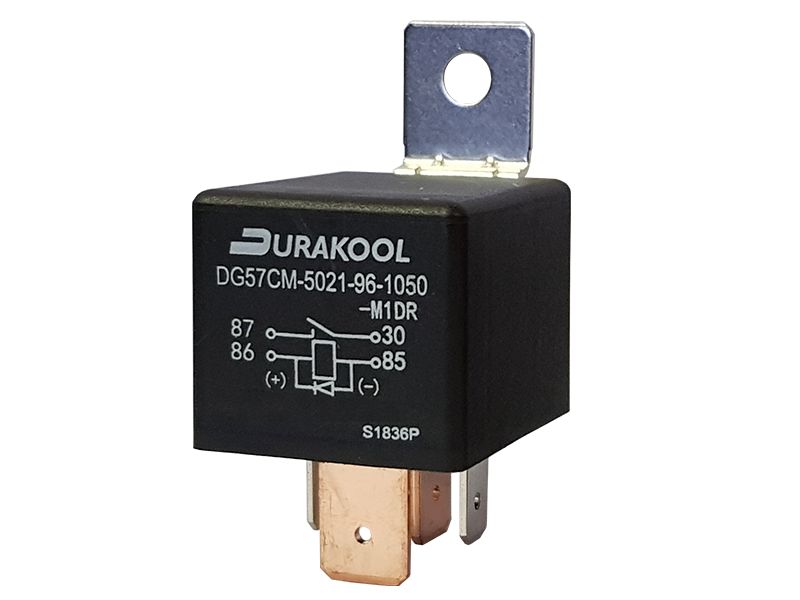 Durakool Plug In Power Relay, 12V dc Coil, 100mA Switching Current, SPST-NO