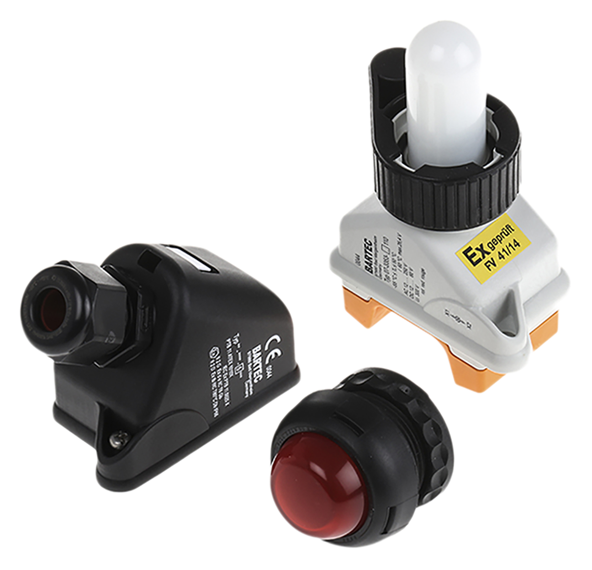 Bartec Push Button Complete Unit, Panel Mount, IP20