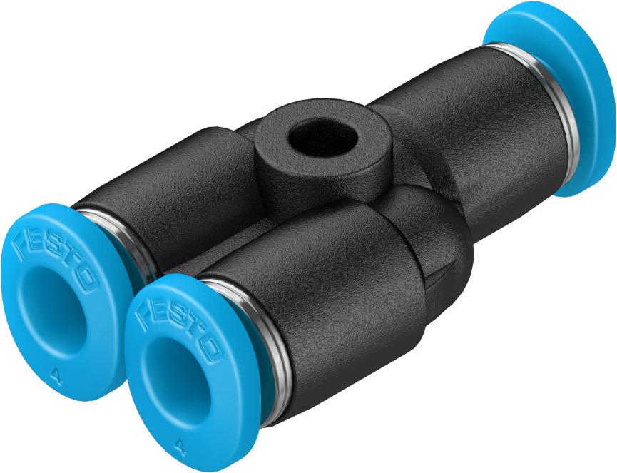 Festo QSMY Series Y Tube-to-Tube Adaptor, Push In 4 mm to Push In 4 mm, Tube-to-Tube Connection Style, 153371
