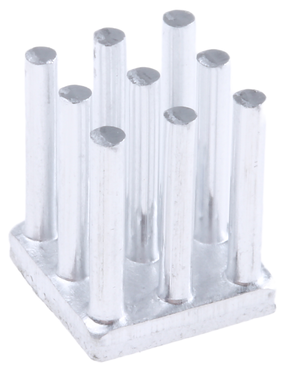 Fischer Elektronik Heatsink, Universal Square Alu, 26.3K/W, 10 x 10 x 12.5mm, Adhesive Foil, Conductive Foil