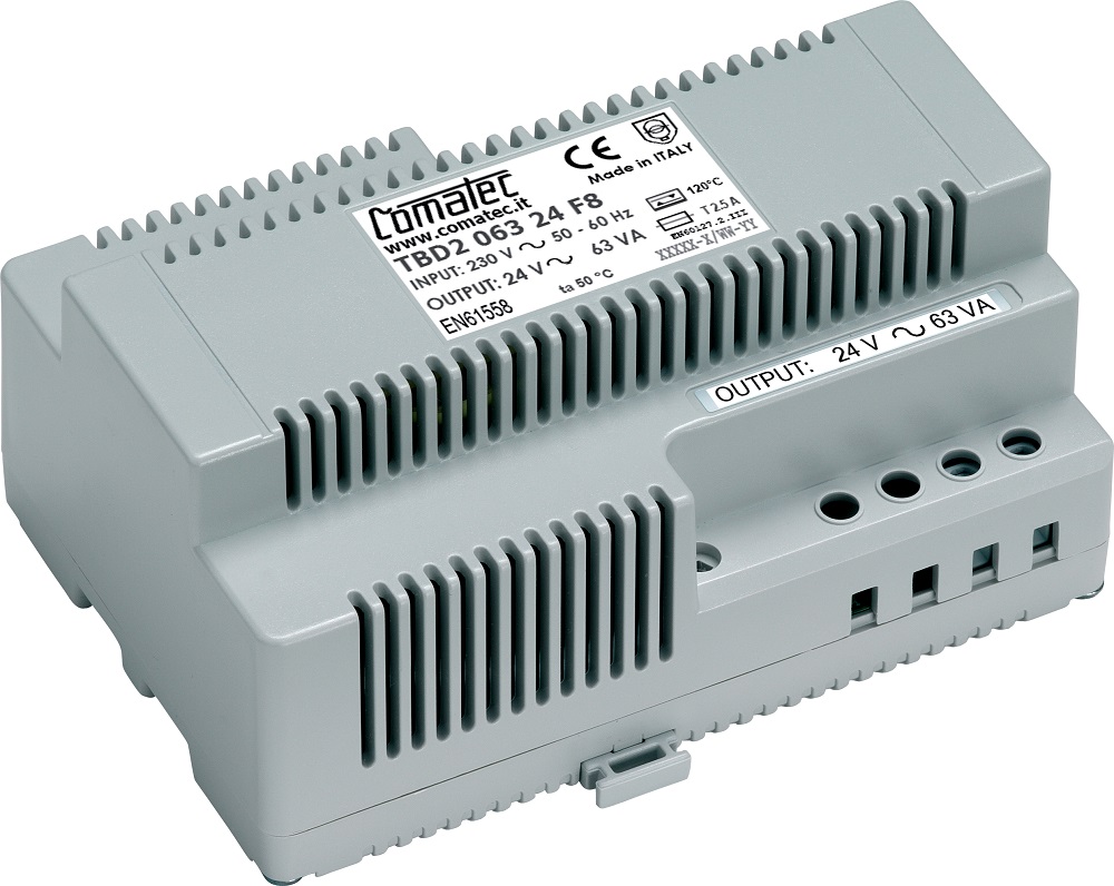 Comatec 63VA DIN Rail Transformer, 230V ac Primary, 24V ac Secondary