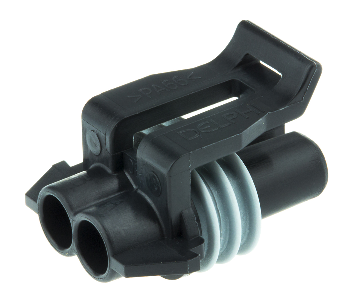 Delphi, Metri-Pack 150 Automotive Connector Socket Black Cable Mount 2 Way, Crimp Termination 12052641