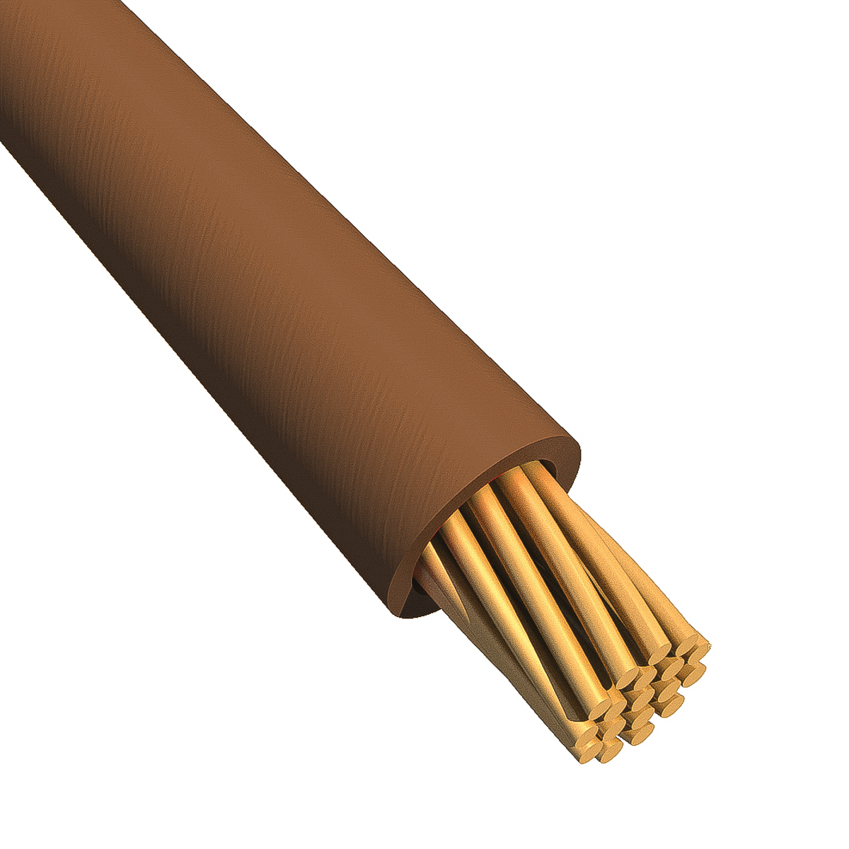 Alpha Wire Ecogen Ecowire Series Brown 0.75 mm² Hook Up Wire, 18 AWG, 16/0.25 mm, 305m, MPPE Insulation, 6715 BR001