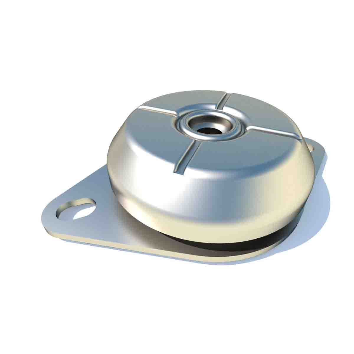 FIBET Circular M12 Anti Vibration Mount, Bell Mount with 108daN Compression Load