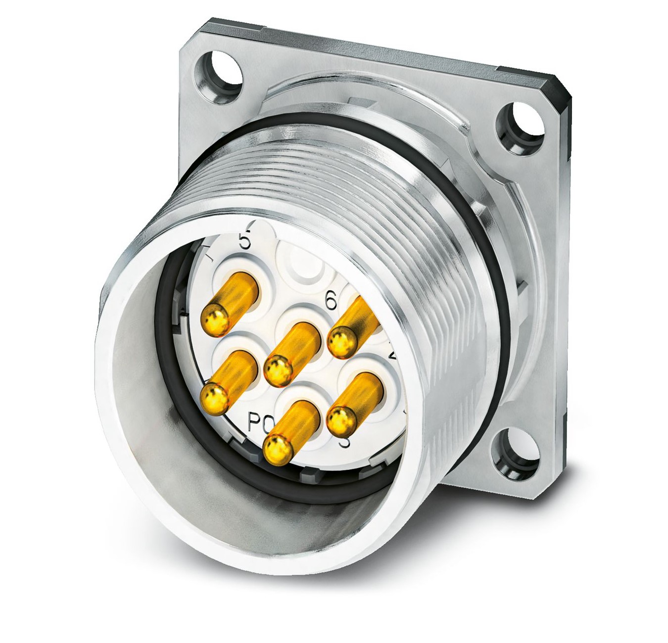 Phoenix Contact Circular Connector, 6 Contacts, Front, M23 Connector, Plug, Male, IP67, CA-06P1N122S00 Series