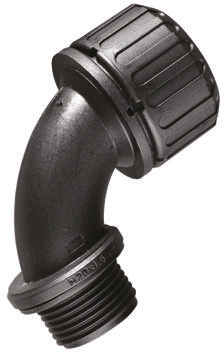 Adaptaflex 90° Elbow, Conduit Fitting, 32mm Nominal Size, M32, Nylon 66, Black IP65 rating