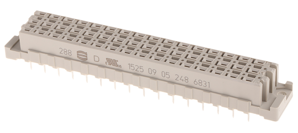 HARTING 09 05 48 Way 5.08mm Pitch, Type E Class C2, 3 Row, Straight DIN 41612 Connector, Socket