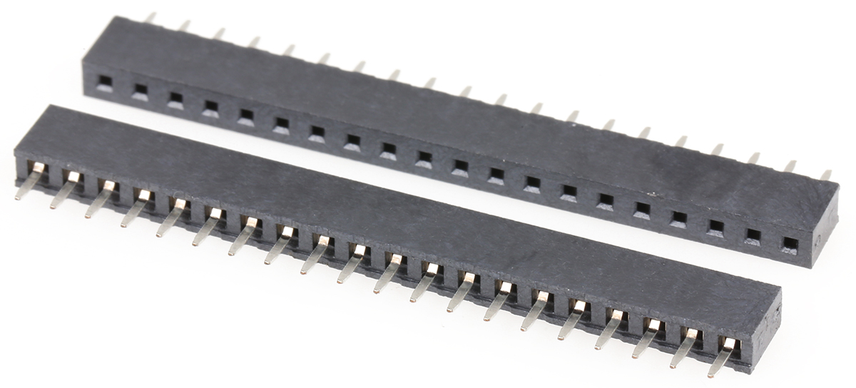 HARWIN Straight Through Hole Mount PCB Socket, 20-Contact, 1-Row, 2mm Pitch, Solder Termination