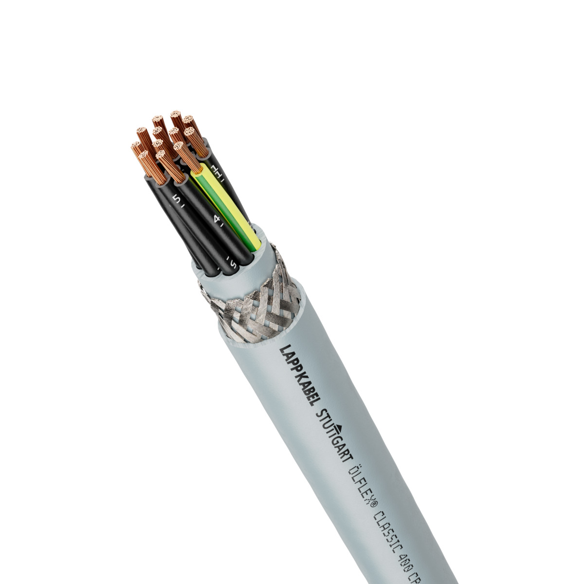 Lapp 13138 Control Cable, 7 Cores, 0.75 mm² CSA 18 AWG, Screened, 100 m, Grey Polyurethane Sheath