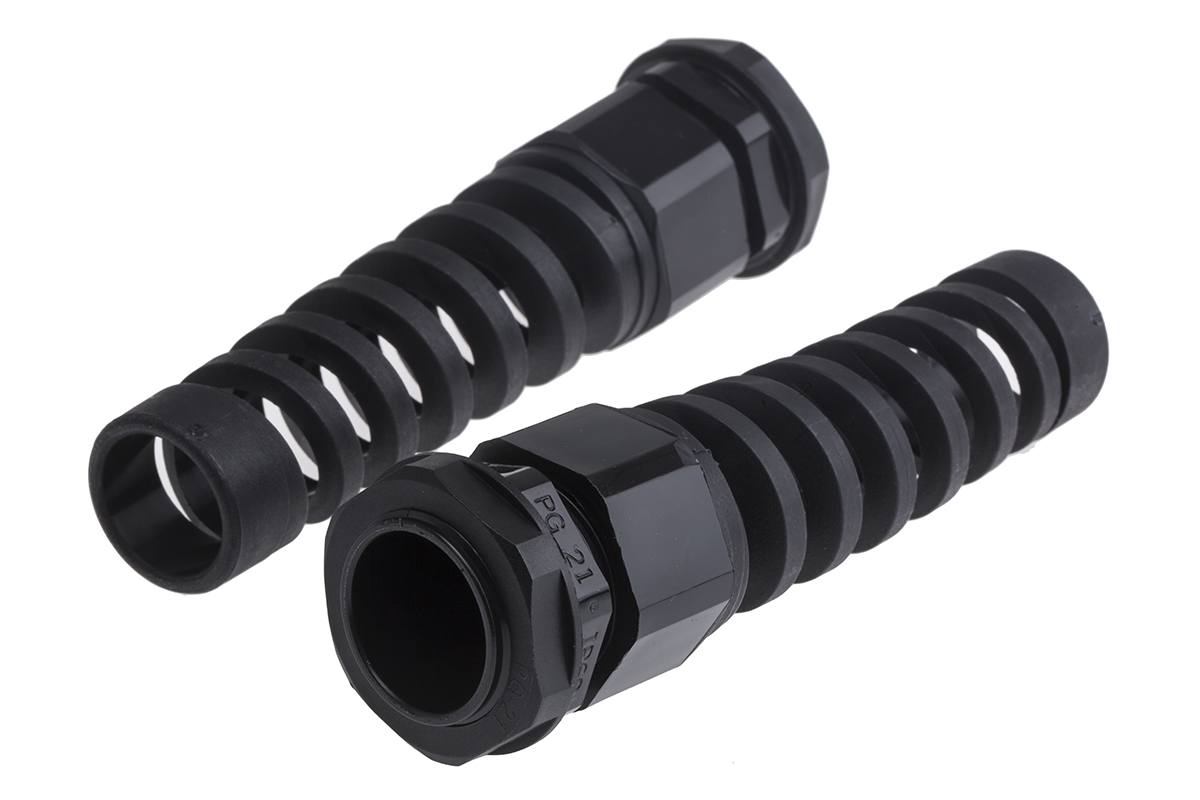 RS PRO Black Nylon Cable Gland, PG21 Thread, 13mm min., 18mm max., IP68