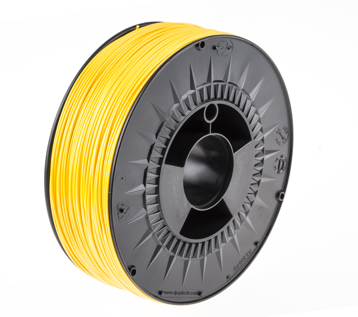 RS PRO 1.75mm Yellow ABS 3D Printer Filament, 1kg
