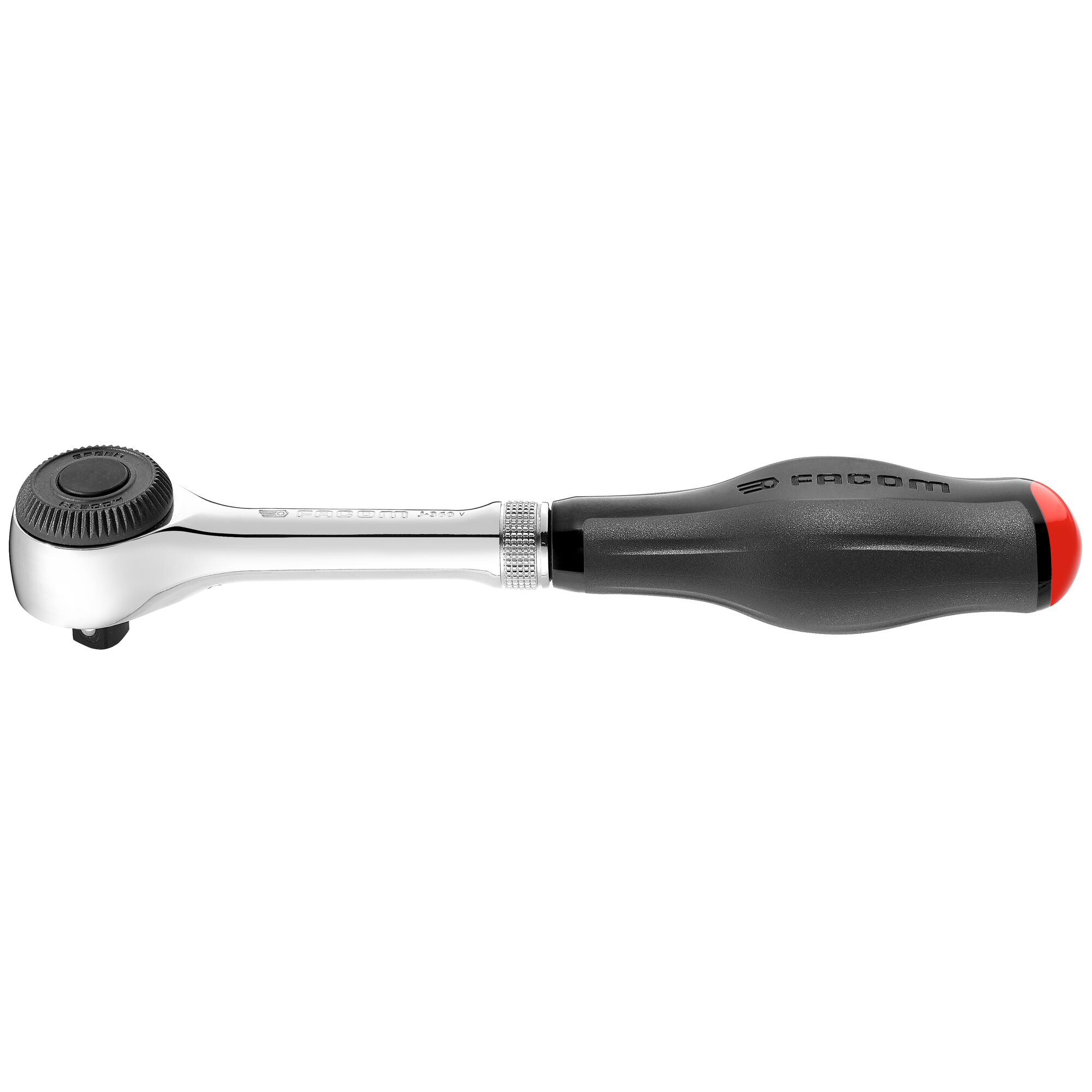 Facom J.360 3/8 in Square Ratchet with Bi-material Elastomer Handle, 233 mm Overall