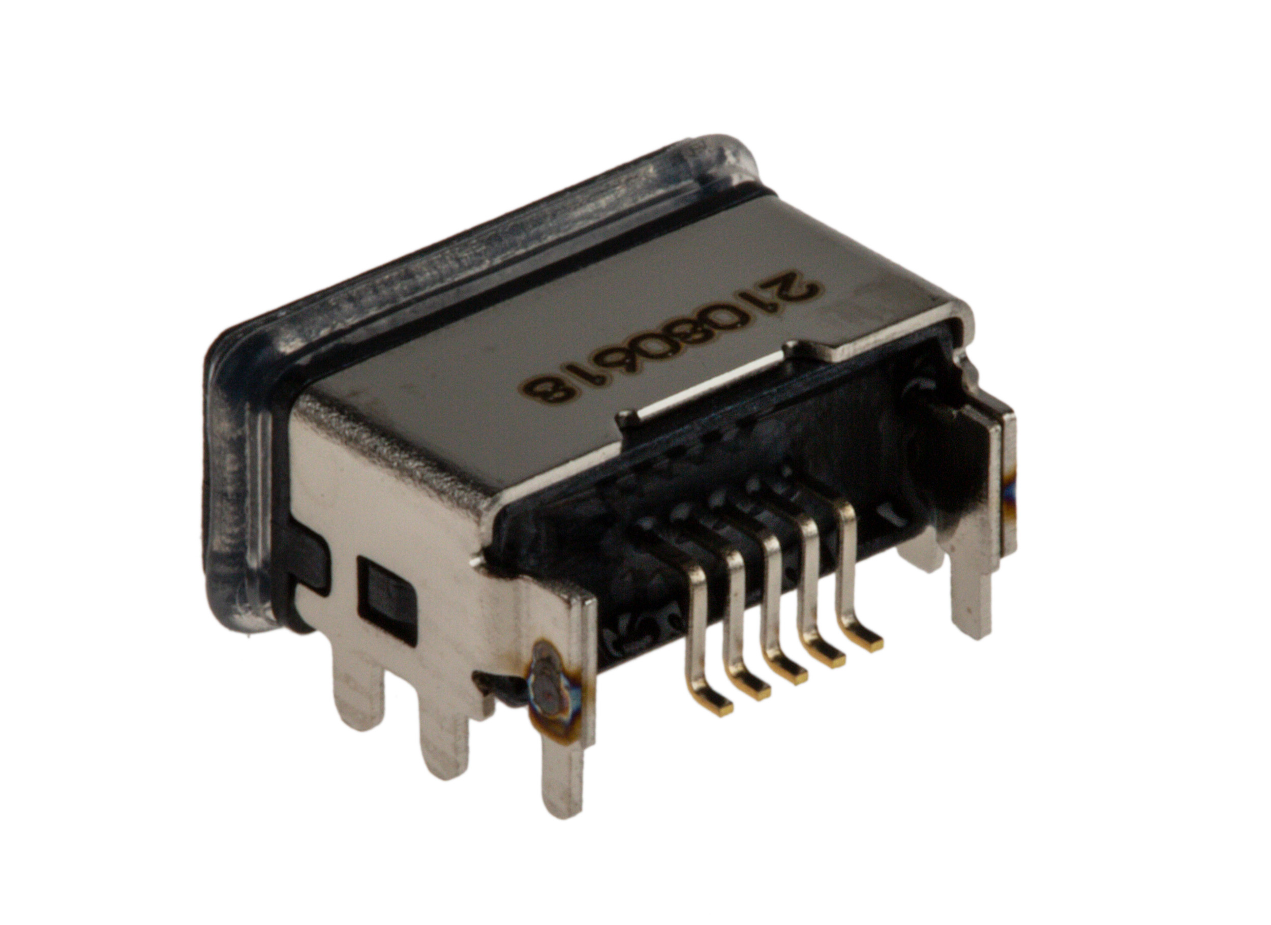 Molex Right Angle, SMT, Socket- Single Port Type Micro B 2.0 IP67 USB Connector