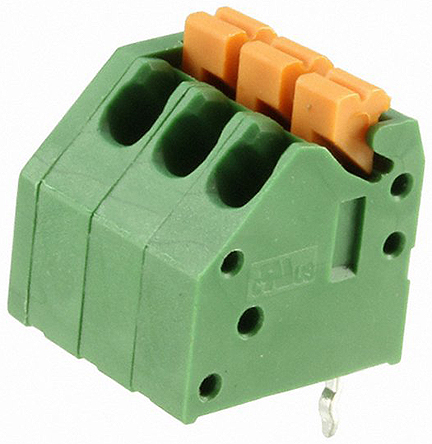 TE Connectivity PCB Terminal Strip, 3-Contact, 3.5mm Pitch, Through Hole Mount, 1-Row, Solder Termination