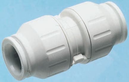 John Guest Plastic Pipe Fitting, Straight Push Fit Coupler, 22mm