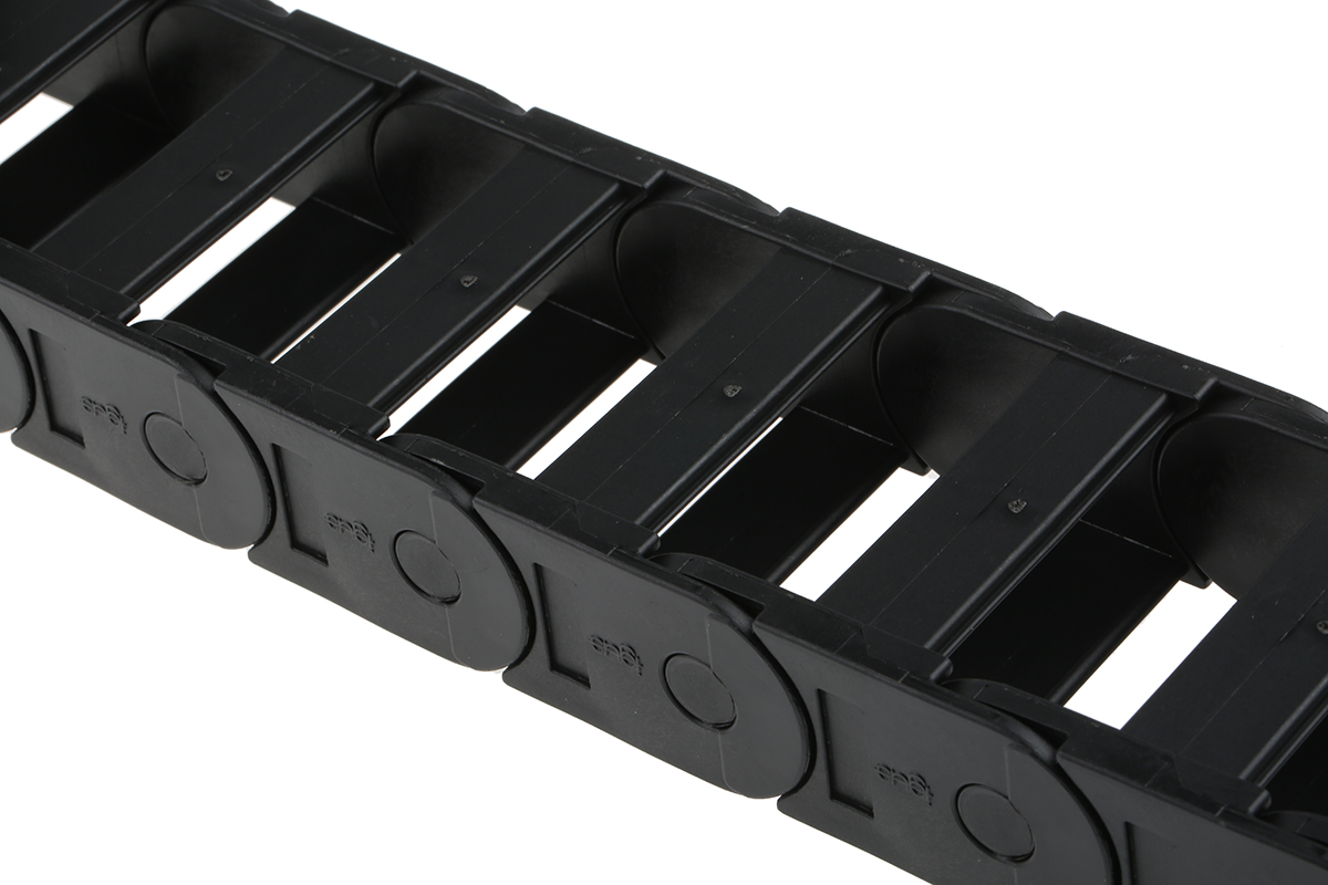 Igus 200, e-chain Black Cable Chain - Flexible Slot, W73 mm x D35mm, L1m, 75 mm Min. Bend Radius, Igumid G