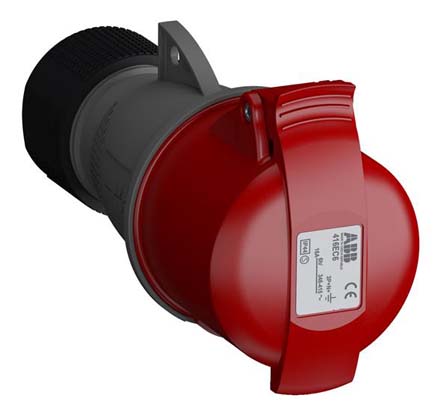 Amphenol Industrial, Easy & Safe IP44 Red Cable Mount 3P + N + E Industrial Power Socket, Rated At 16A, 415 V