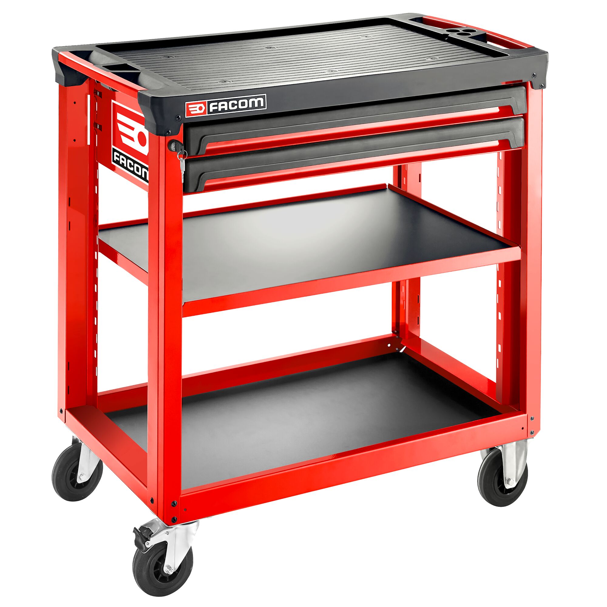Facom 2 Drawer Polypropylene with Fiber Wheeled Tool Trolley