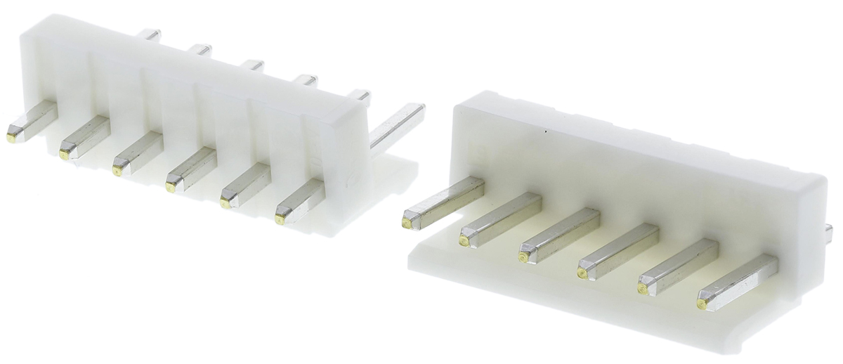 JST VH Series Top Entry Through Hole PCB Header, 6 Contact(s), 3.96 mm Pitch, 1 Row, Shrouded