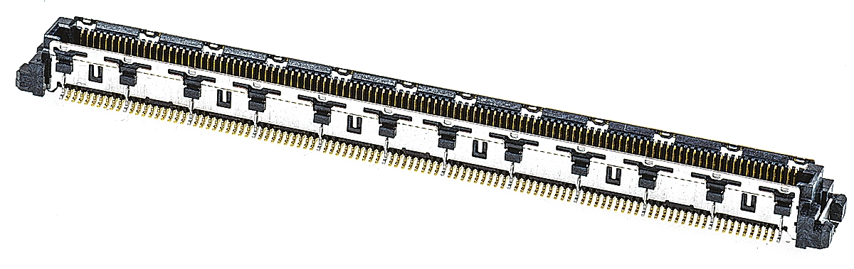 TE Connectivity Free Height Series Straight Surface PCB Header, 220 Contact(s), 0.5 mm Pitch, 2 Row, Shrouded