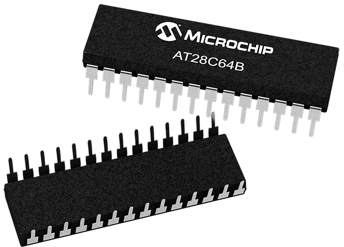 Microchip AT28C64B-15PU,  64 kB Parallel EEPROM,  150 ns 28-Pin PDIP Parallel