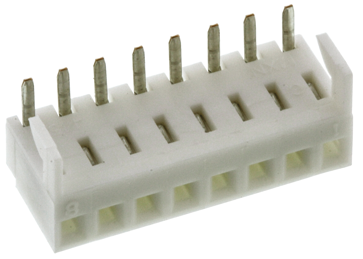 Molex KK 254 Series Right Angle Through Hole Mount PCB Socket, 8-Contact, 1-Row, 2.54mm Pitch, Solder Termination