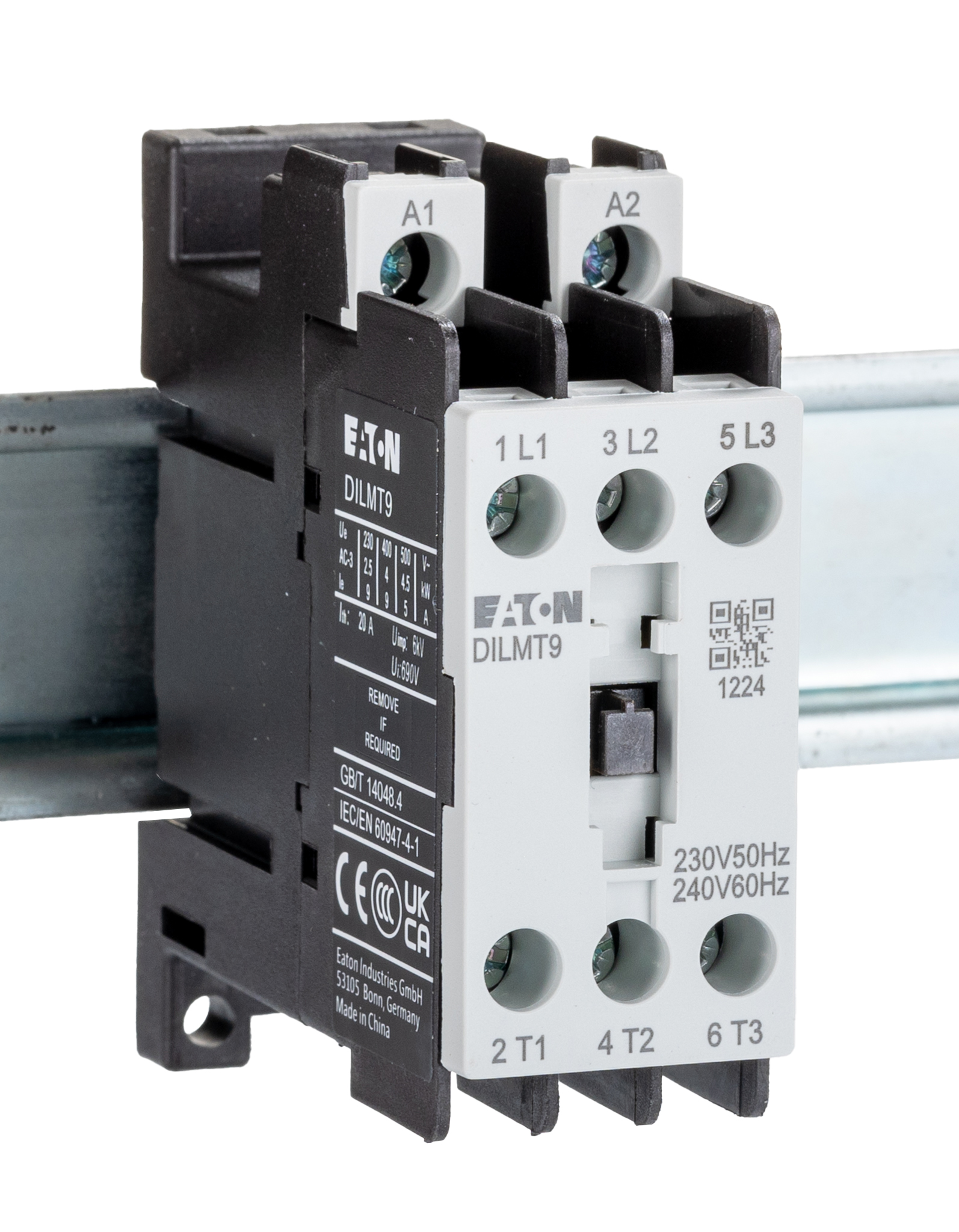 Eaton DILMT Contactor, 240 V ac Coil, 3-Pole, 9 A, 4 kW, 3NO