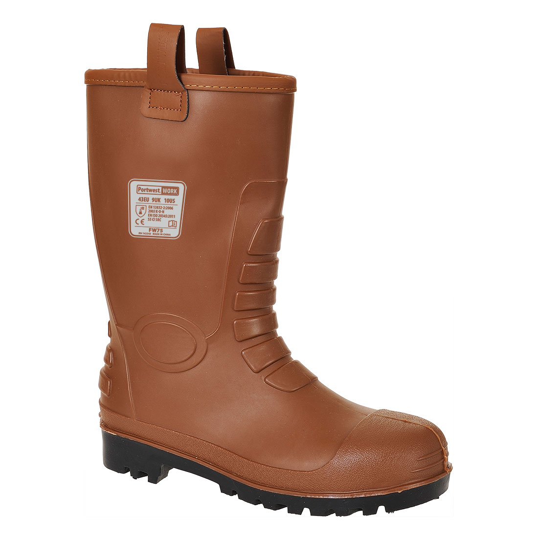 Portwest FW75 Black Steel Toe Capped Unisex Safety Boot, UK 10, EU 44