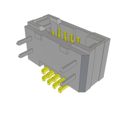 Samtec TFM Series Horizontal Surface, Through Hole PCB Header, 8 Contact(s), 1.27 mm Pitch, 2 Row, Shrouded