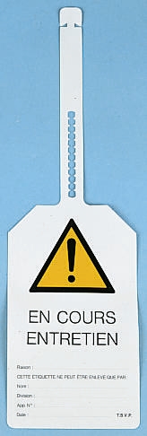 Brady PVC Safety Labels, En Cours Entretien-Text 145 mm x 85mm
