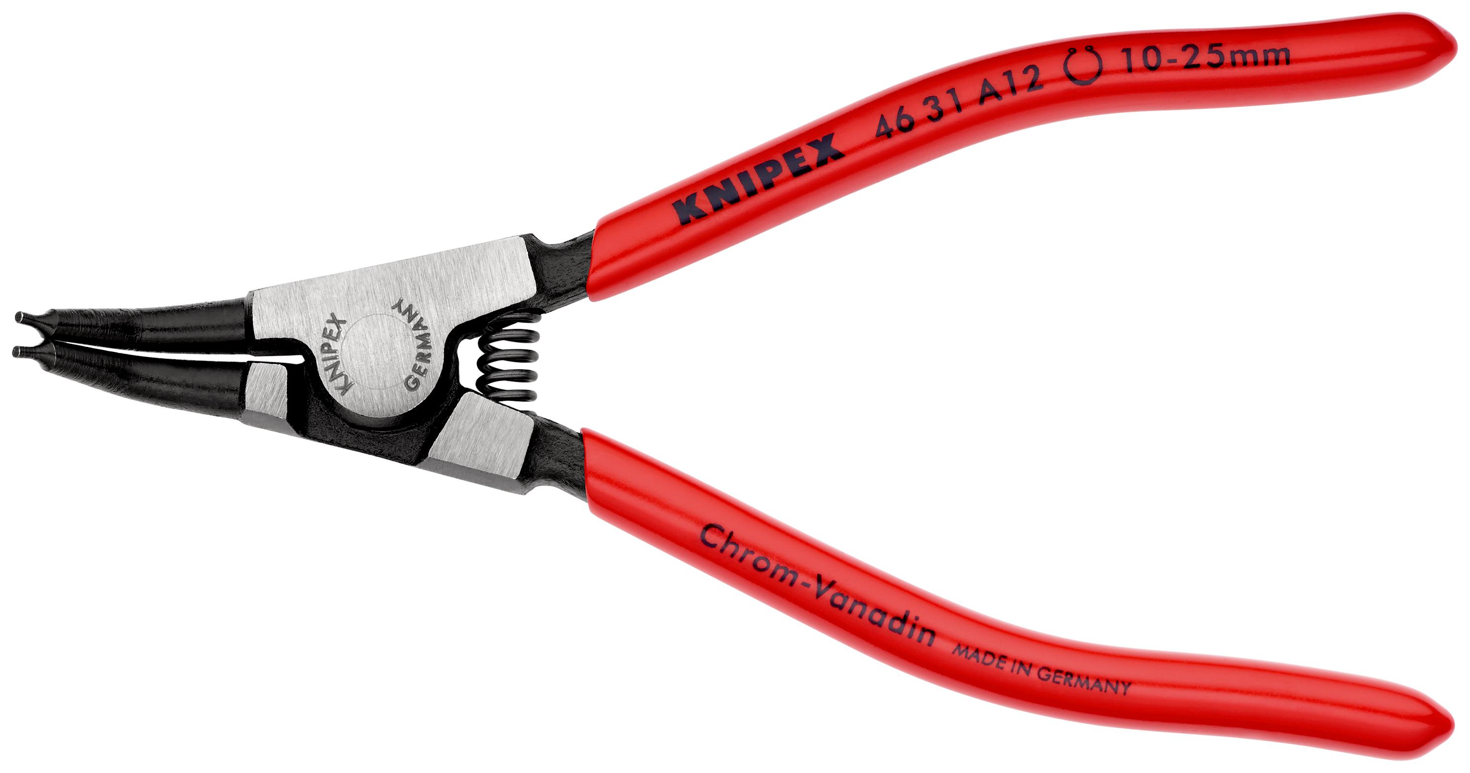 Knipex 46 31 A12 Circlip Pliers, 130 mm Overall, Bent Tip
