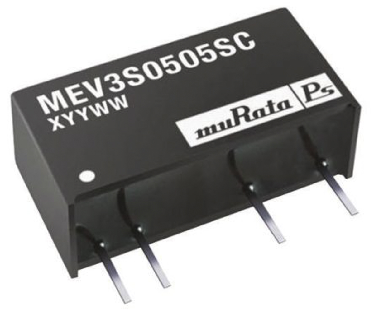 Murata Power Solutions MEV3 DC-DC Converter, 5V dc/ 600mA Output, 4.5 → 5.5 V dc Input, 3W, Through Hole, +85°C