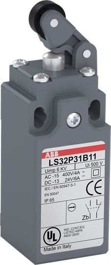 ABB Roller Lever Limit Switch, 1NO/1NC, IP66, Zinc Alloy Housing, 400V ac ac Max