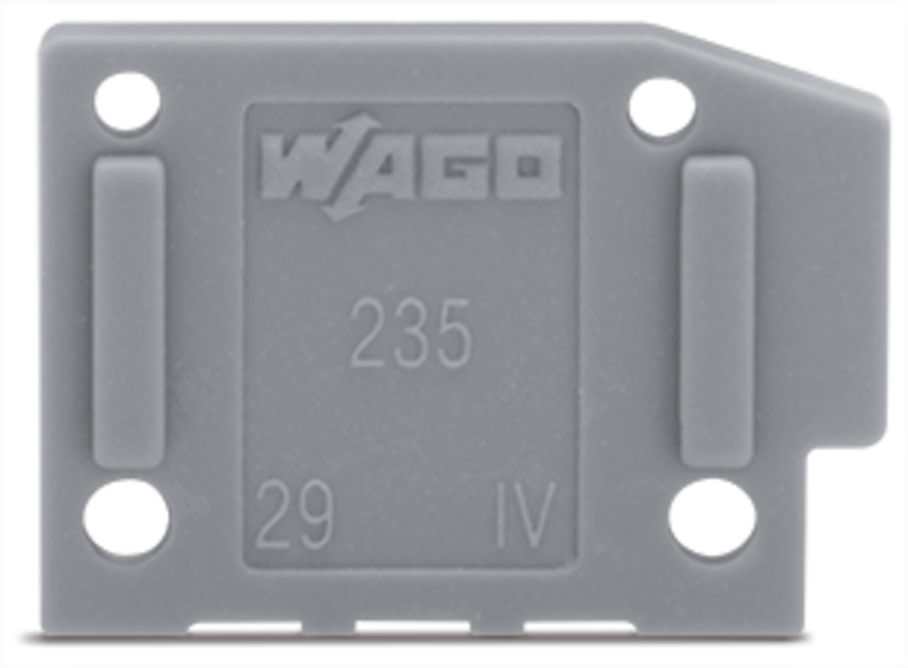 WAGO 235 Series End Plate for Use with Rail Mount Terminal Blocks