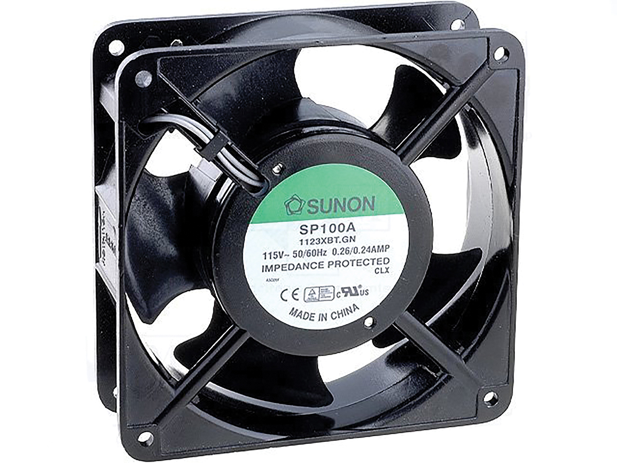Sunon SF Series Axial Fan, 115 V ac, AC Operation, 164.8m³/h, 22W, 260mA Max, 119 x 119 x 38mm