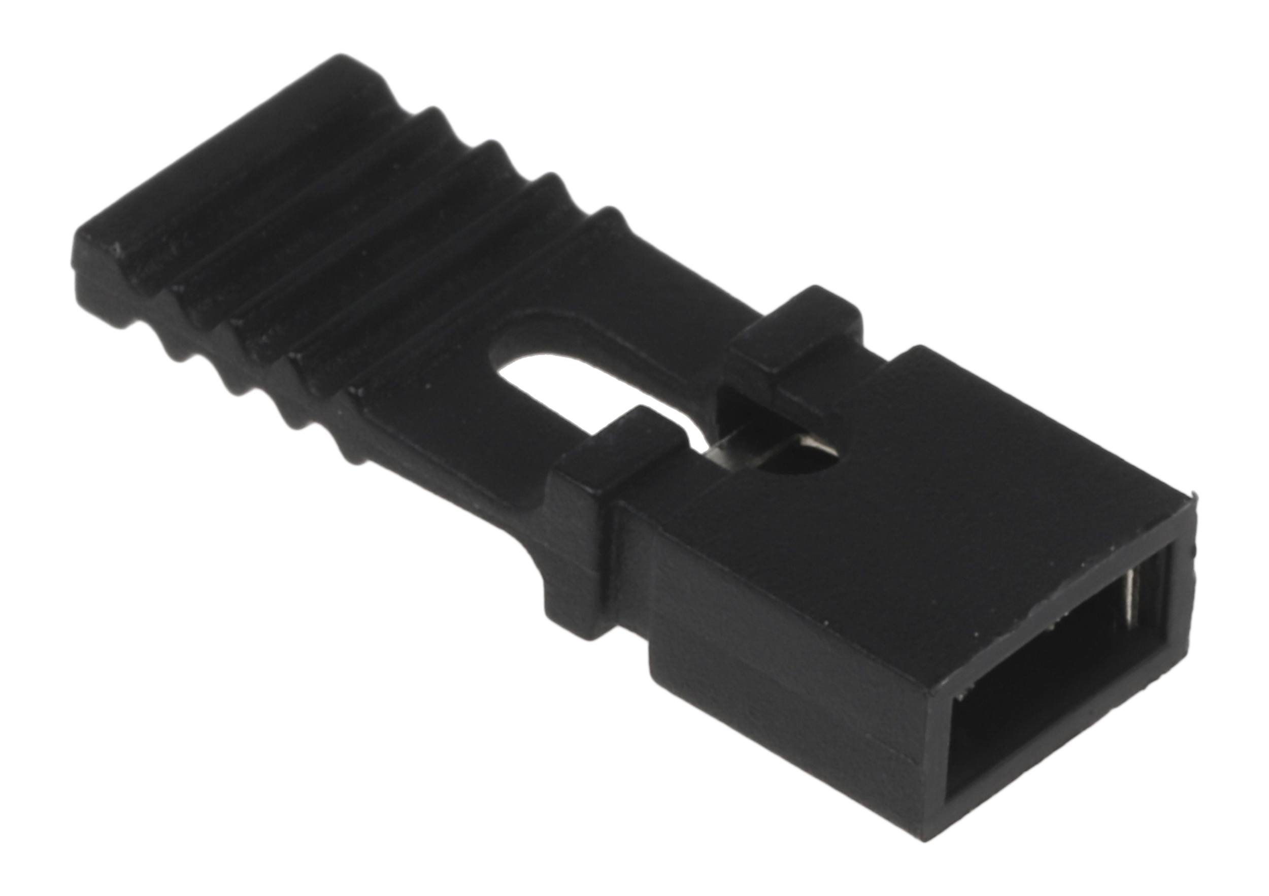 RS PRO Shorting Link Female Straight Black Closed Top, Handle Pull 2 Way 1 Row 2.54mm Pitch