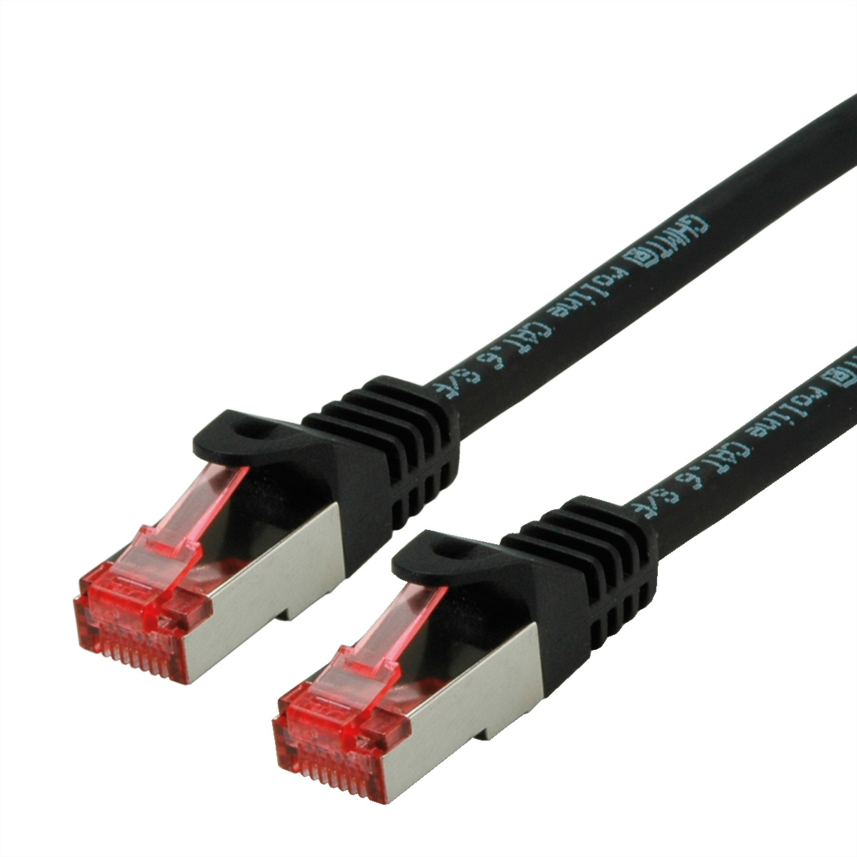 Roline, 1.5m Cat6a, Black RJ45 to Male RJ45 Male, S/FTP, Terminated LSZH Sheath