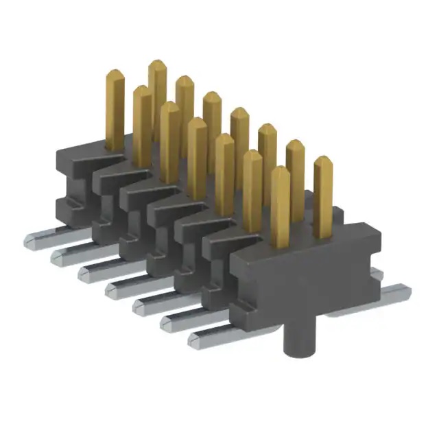 Samtec FTMH Series Vertical Surface Pin Header, 14 Contact(s), 1 mm Pitch, 2 Row, Unshrouded