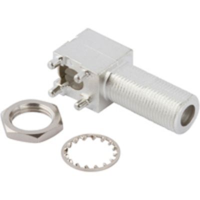 Amphenol RF 531-40047-3 Series, Jack PCB Mount F Connector, 75Ω, Through Hole Termination, Right Angle Body