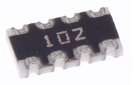 Bourns 1kΩ Resistor Array, 4 Resistors, 0.25W total, 1206 (3216M), Concave