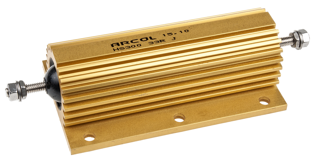 Arcol, 33Ω 300W Wire Wound Chassis Mount Resistor HS300 33R J ±5%