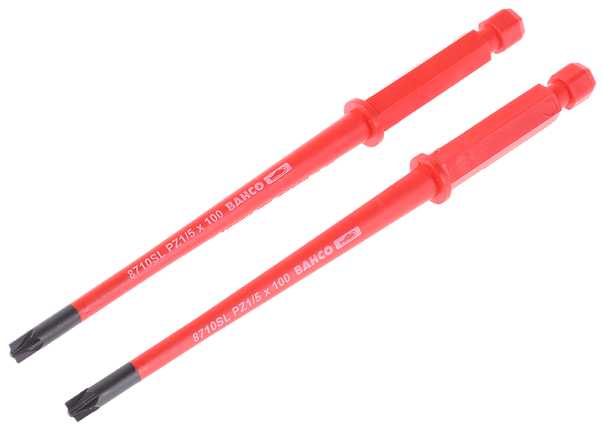 Bahco Pozidriv Screwdriver Blade, PZ1 Tip, 100 mm Blade, VDE/1000V