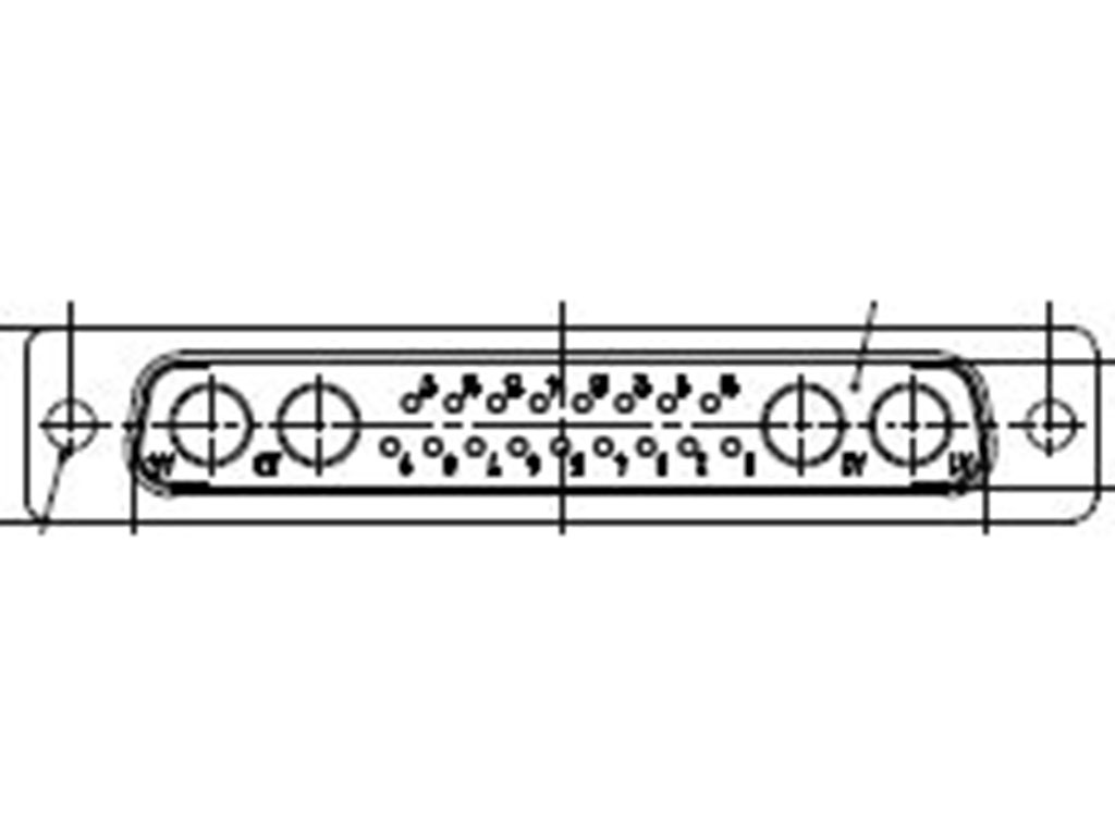 FCT from Molex 172704 17 Way Panel Mount D-sub Connector Plug, 2.84mm Pitch