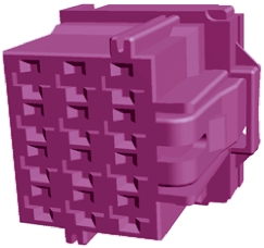 TE Connectivity, AMP MCP 2.8 Automotive Connector Socket Purple 12 Way 5-968972-1