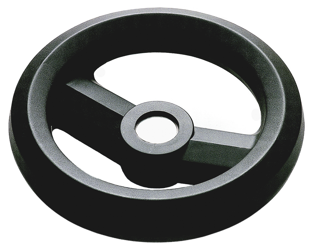 RS PRO Black Glass-Fibre Reinforced Technopolymer Hand Wheel, 200mm diameter