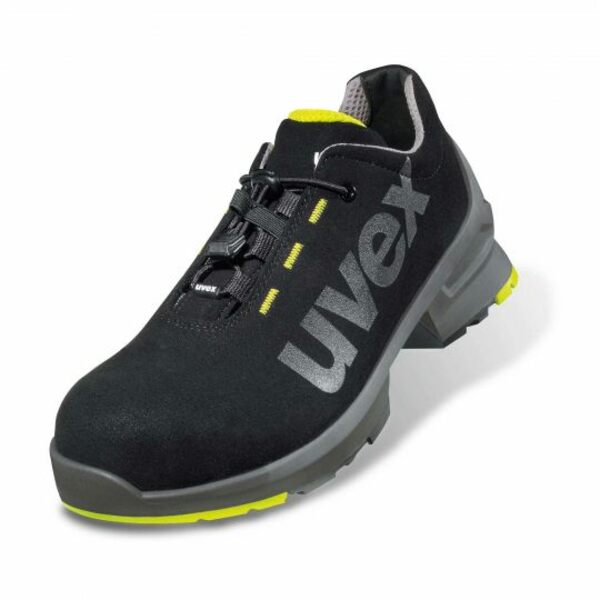 uvex 1 Unisex Black, Grey, Yellow Composite Toe Capped Safety Trainers, UK 9, EU 43