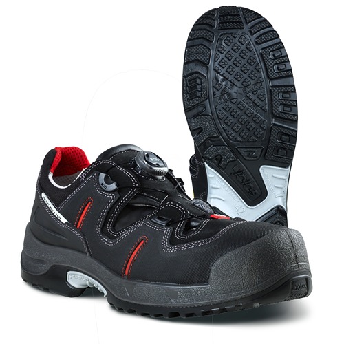 Jalas 1708 Unisex Black, Grey, Red Aluminium Toe Capped Safety Shoes, UK 8, EU 42