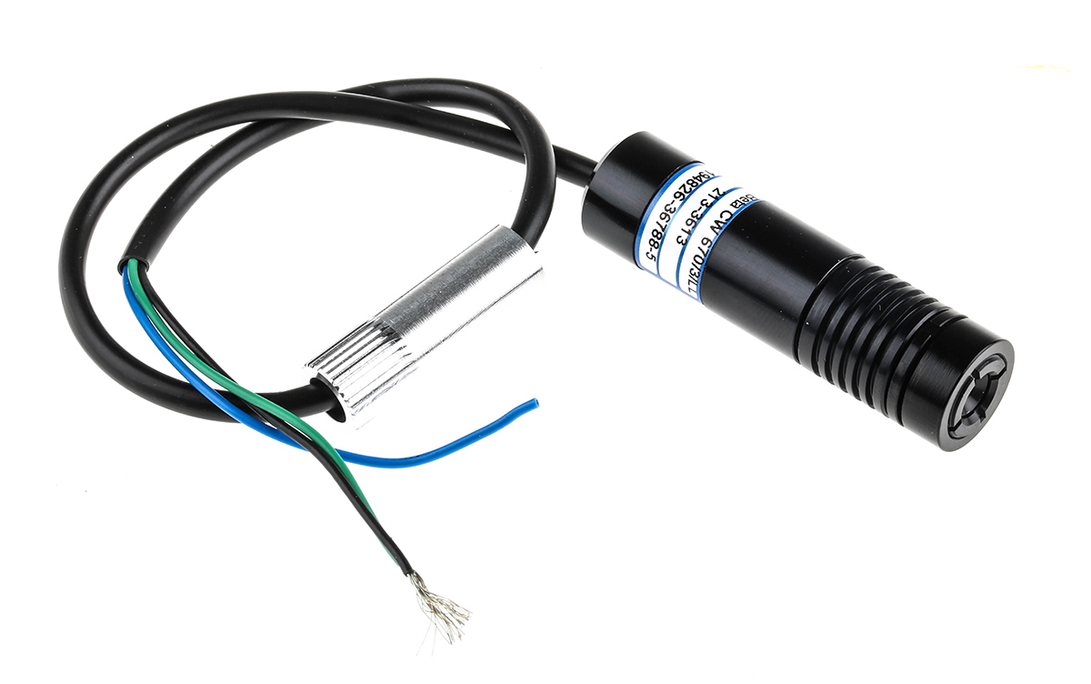 1068-45-000 Laser Module, 670nm 3mW, Continuous Wave, TTL control, Dot/Line pattern -8 → -12 V