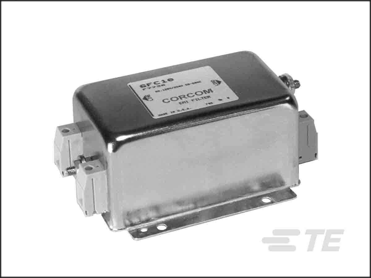 TE Connectivity, Corcom FC 6A 250 V ac 50/60Hz, Flange Mount Power Line Filter, Terminal Block, Single Phase