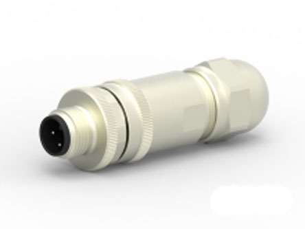 TE Connectivity Circular Connector, 3 Contacts, Cable, M12 Connector, Plug, Male, IP67, T411 Series